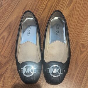 Michael Kors Black Logo Ballet Flats